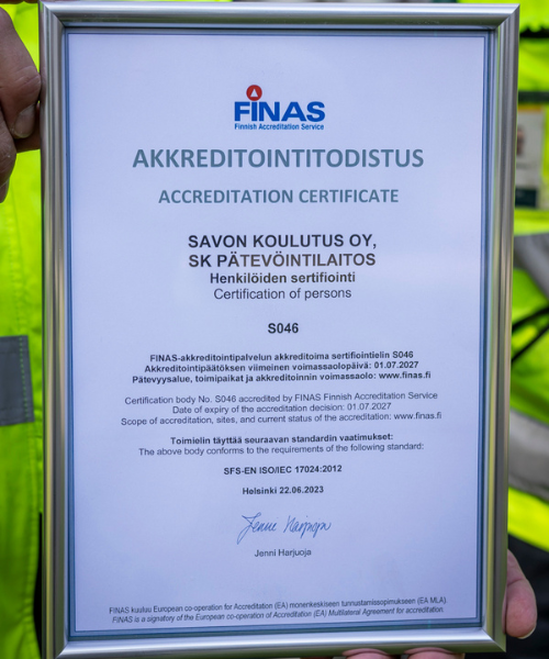 Akkreditointitodistus